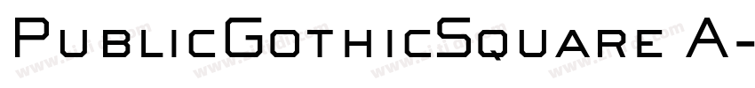 PublicGothicSquare A字体转换